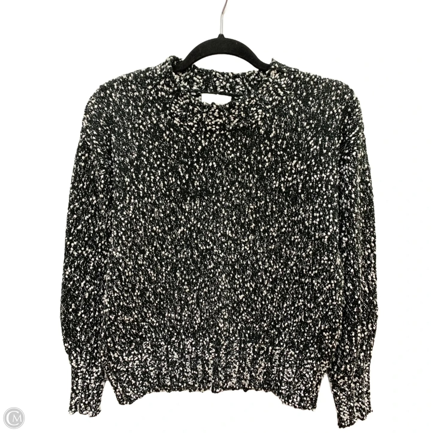 Sweater By Loft In Black & White, Size: M
