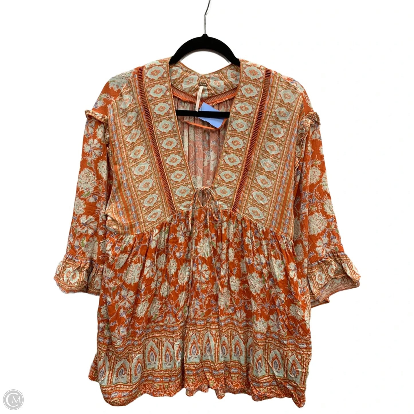Top Long Sleeve By Free People In Orange, Size: S