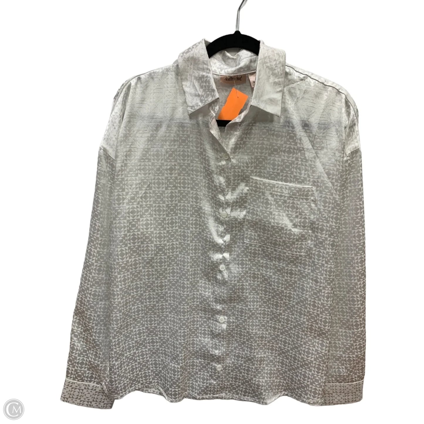 Top Long Sleeve By Willow & Root In White, Size: M