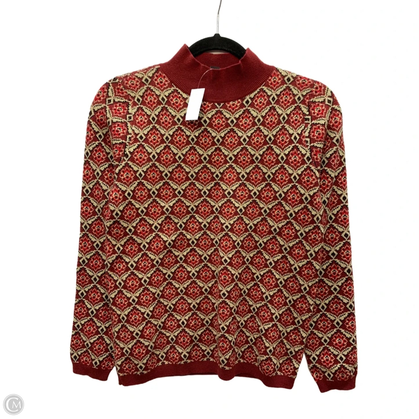 Sweater By Ann Taylor In Gold & Red, Size: Sp