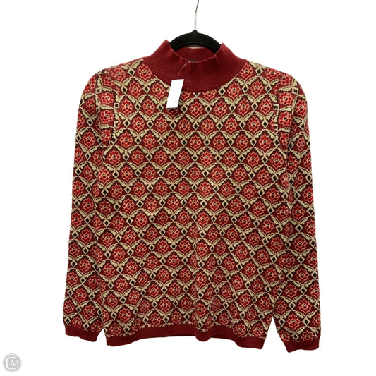 Sweater By Ann Taylor In Gold & Red, Size: Sp