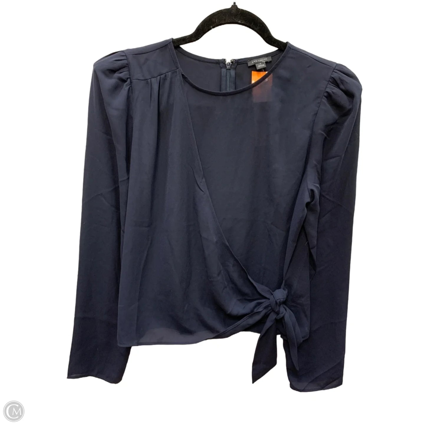 Blouse Long Sleeve By Ann Taylor In Blue, Size: S