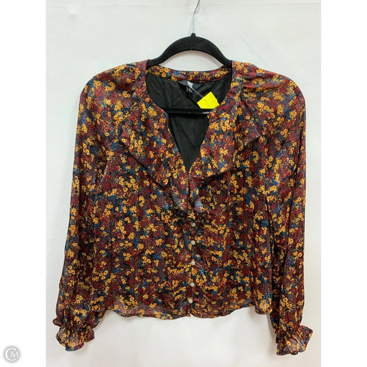 Top Long Sleeve Designer By Frye In Floral Print, Size: S