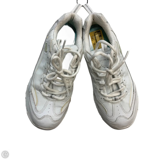 Shoes Athletic By Skechers In White, Size: 9