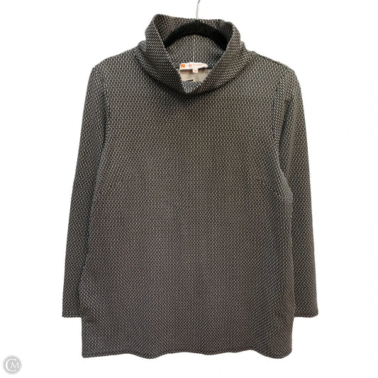 Top Long Sleeve By Jude Connally In Black & White, Size: L