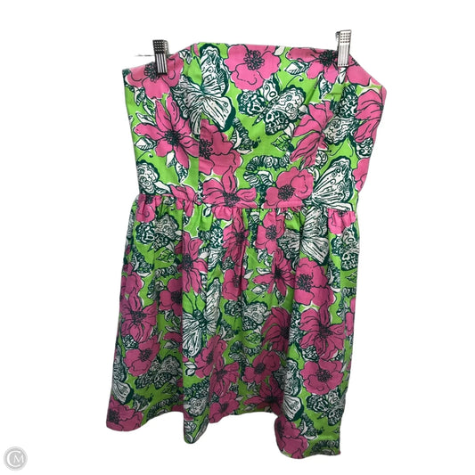 Dress Designer By Lilly Pulitzer In Green & Pink, Size: 10