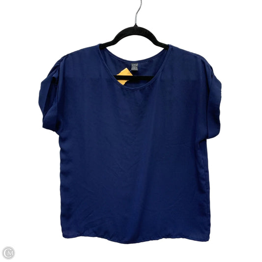 Blouse Short Sleeve By Shein In Blue, Size: S