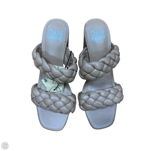 Sandals Heels Block By Madden Nyc In Tan, Size: 9