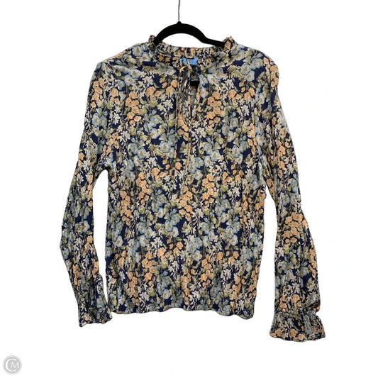 Blouse Long Sleeve By Cece In Floral Print, Size: Xl
