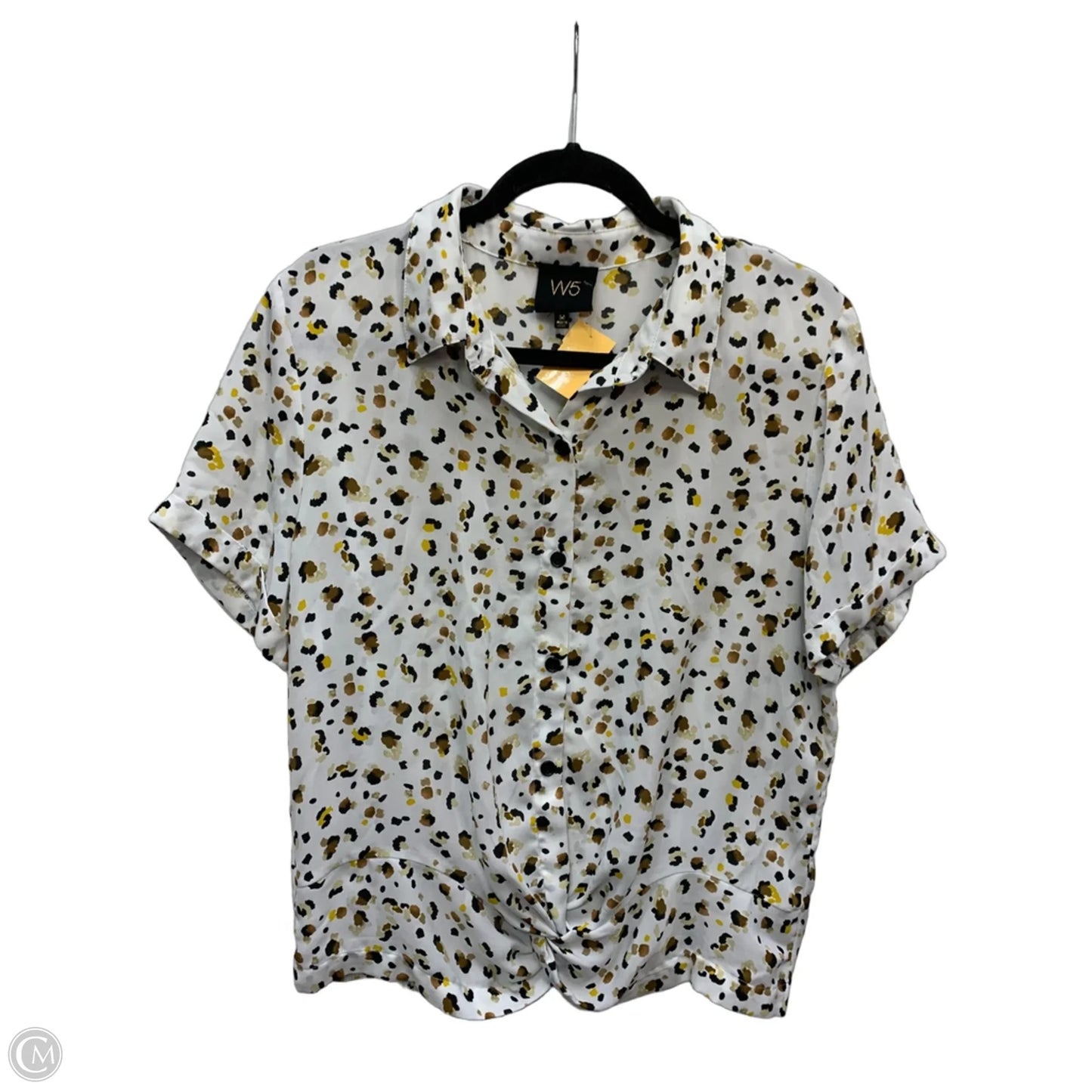 Blouse Short Sleeve By W5 In Animal Print, Size: M