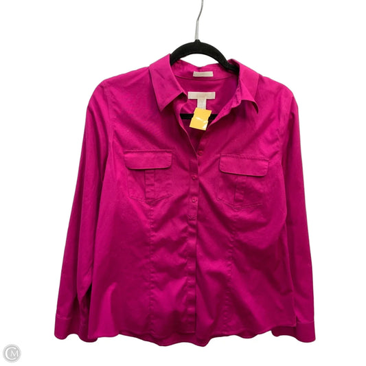 Top Long Sleeve By Chicos In Pink, Size: 8