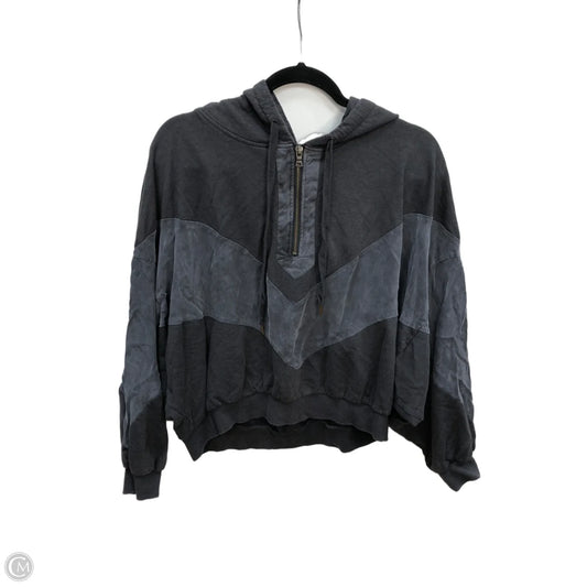 Athletic Sweatshirt Hoodie By Pink In Grey, Size: L