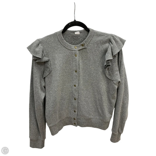 Jacket Shirt By Clare V. In Grey, Size: S