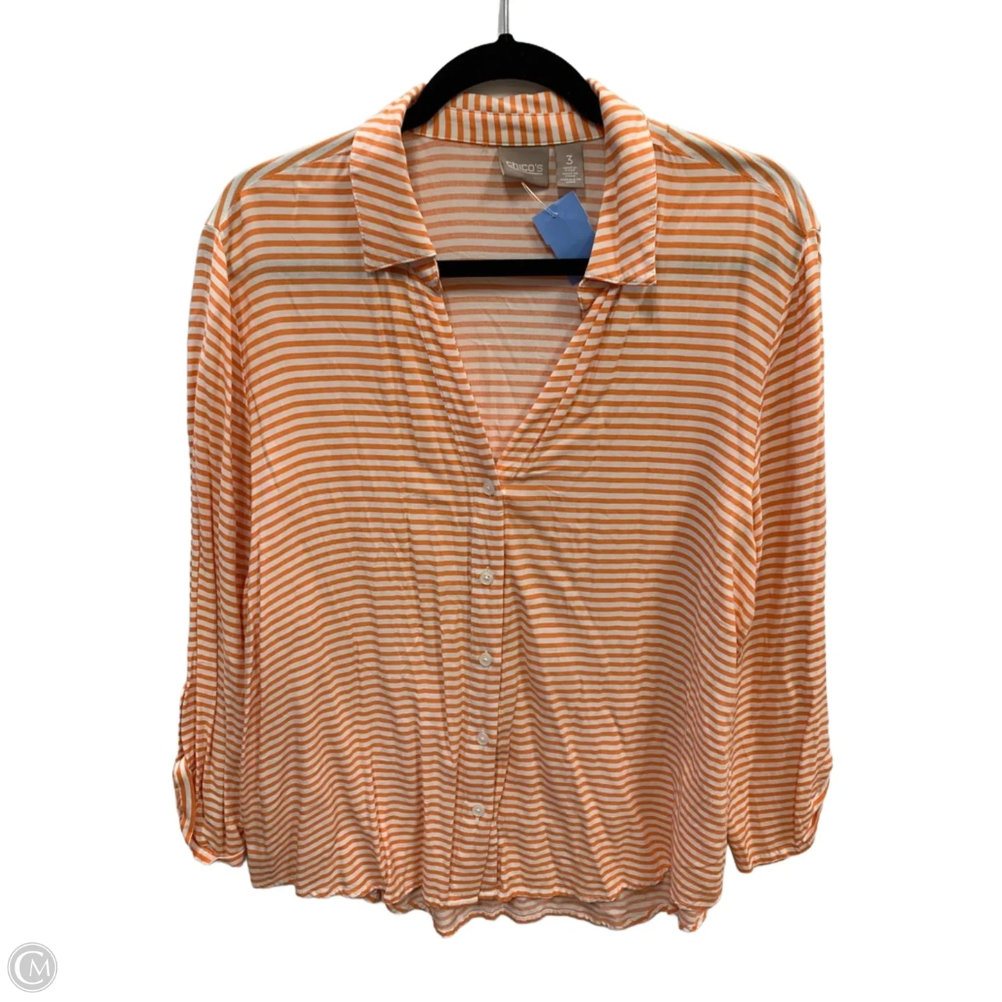 Top Long Sleeve By Chicos In Orange, Size: 16