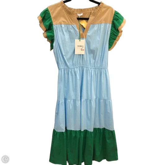 Dress Casual Maxi By Voy In Blue & Green, Size: M