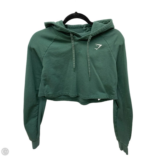 Athletic Sweatshirt Hoodie By Gym Shark In Green, Size: S