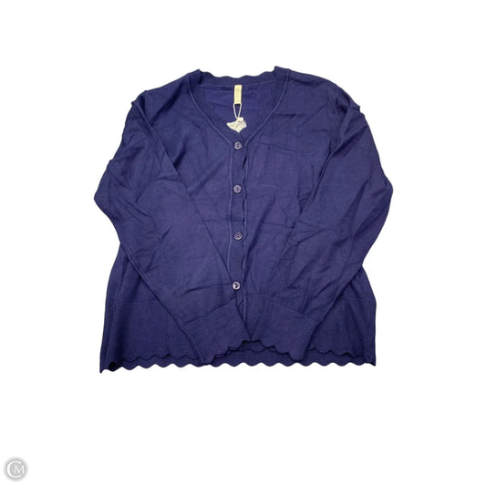 Sweater Cardigan By Grecerelle In Navy, Size: Xl