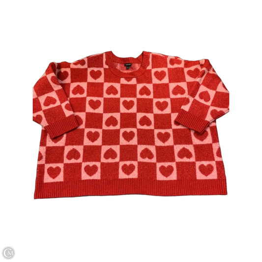Sweater By Torrid In Pink & Red, Size: 4x