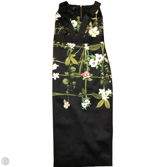 Dress Work By Ted Baker In Floral Print, Size: 2
