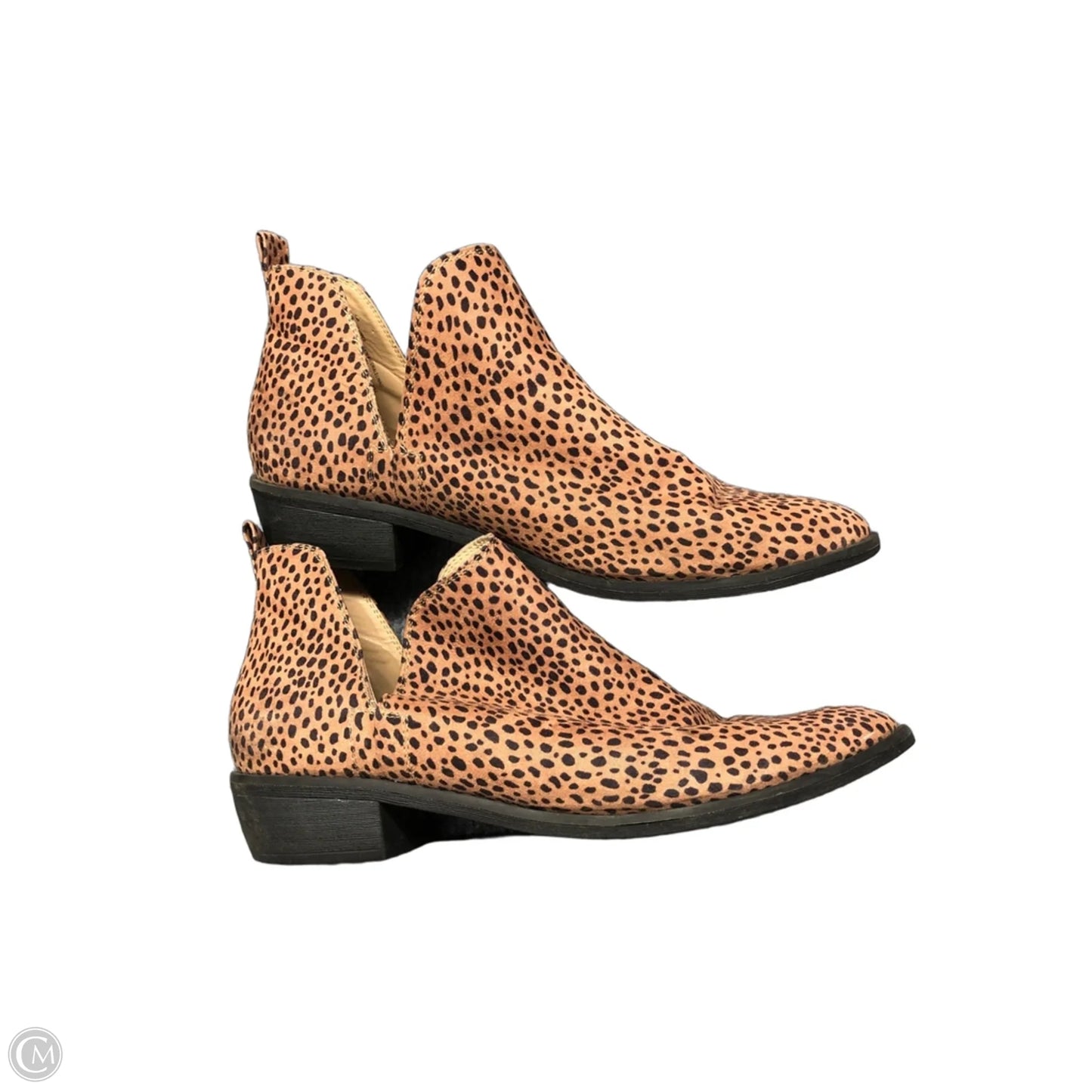 Boots Ankle Flats By Universal Thread In Leopard Print, Size: 11