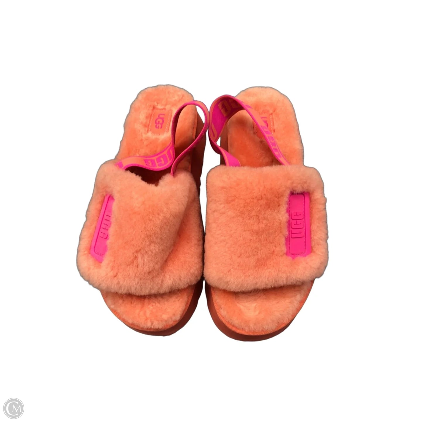 Sandals Designer By Ugg In Orange & Pink, Size: 7