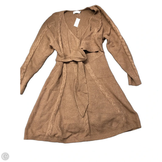 Dress Casual Midi By Greylin In Brown, Size: 2x
