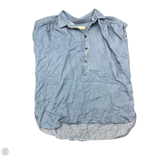 Top Short Sleeve By Loft In Blue, Size: S