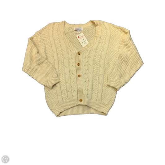 Sweater Cardigan By Clothes Mentor In Cream, Size: L