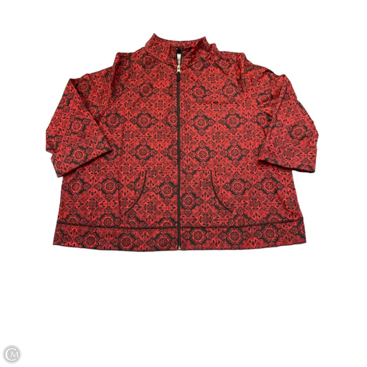 Athletic Jacket By Kim Rogers In Paisley Print, Size: 2x