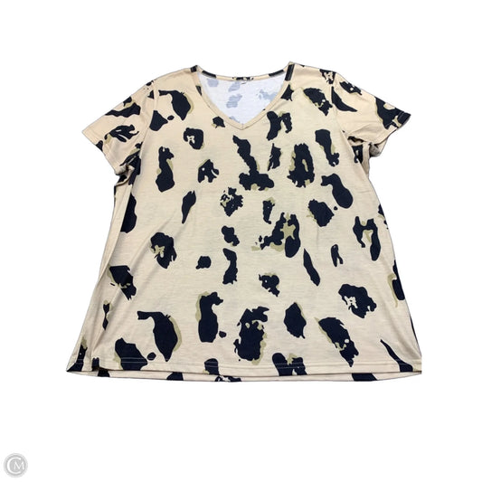 Top Short Sleeve By Shein In Animal Print, Size: 2x