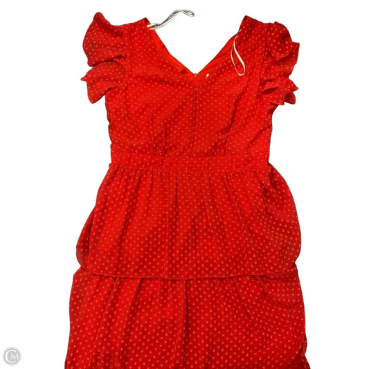 Dress Casual Midi By Julia Jordan In Red, Size: 14