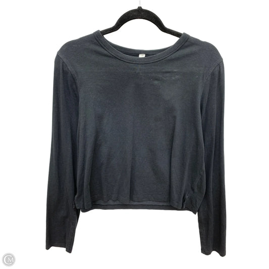 Athletic Top Long Sleeve Crewneck By Lululemon In Black, Size: 8
