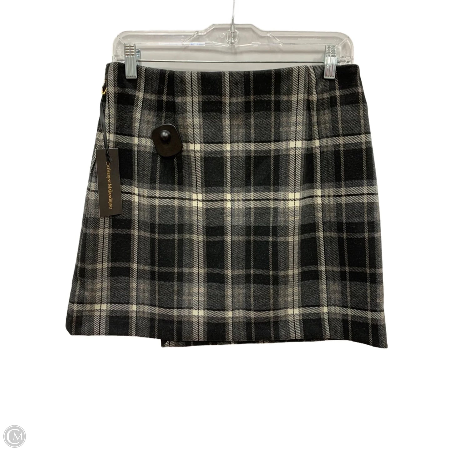 Skirt Midi By Catherine Malandrino In Plaid Pattern, Size: Xs