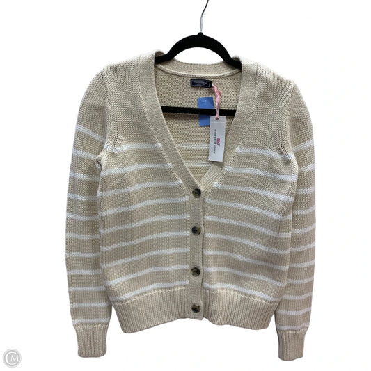 Cardigan By Vineyard Vines In Tan & White, Size: Xs