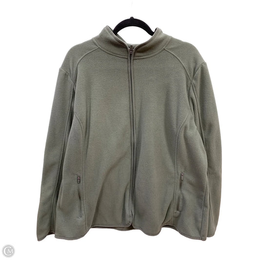 Jacket Fleece By Clothes Mentor In Green, Size: Xxl