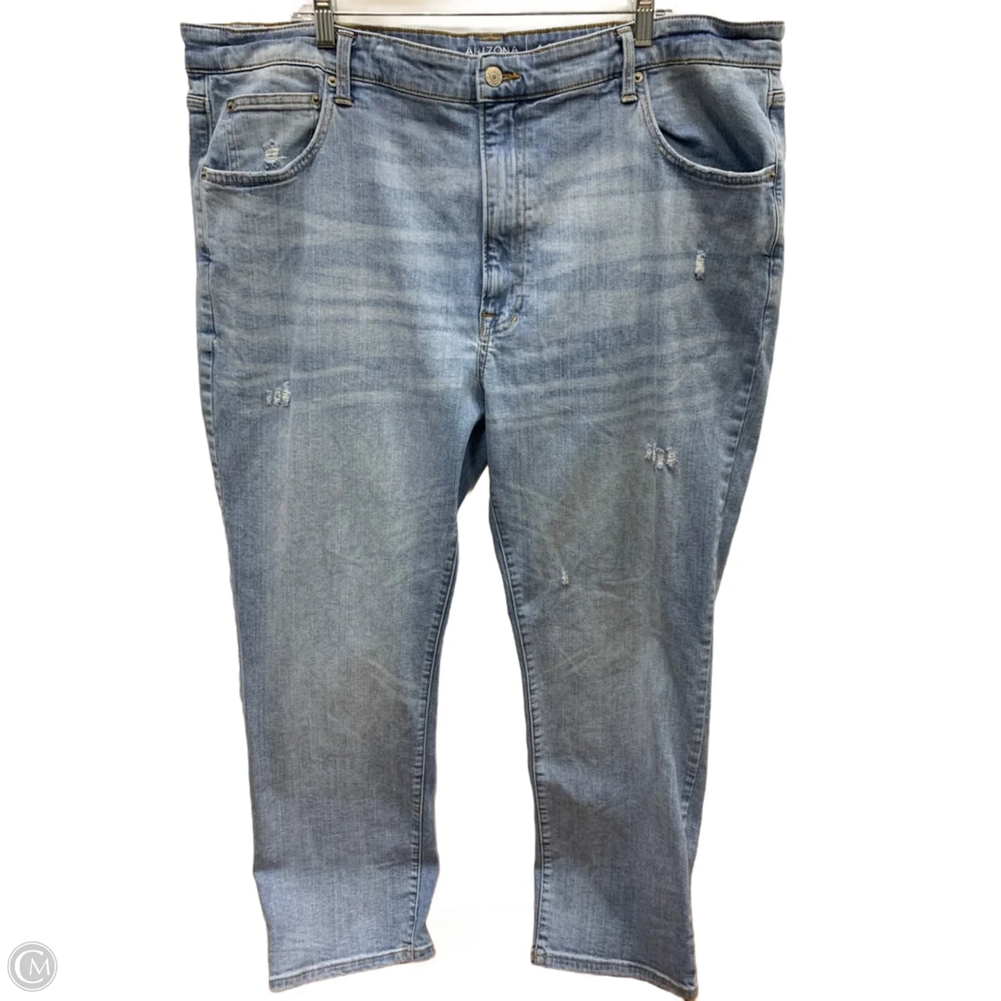 Jeans Flared By Arizona In Blue Denim, Size: 28