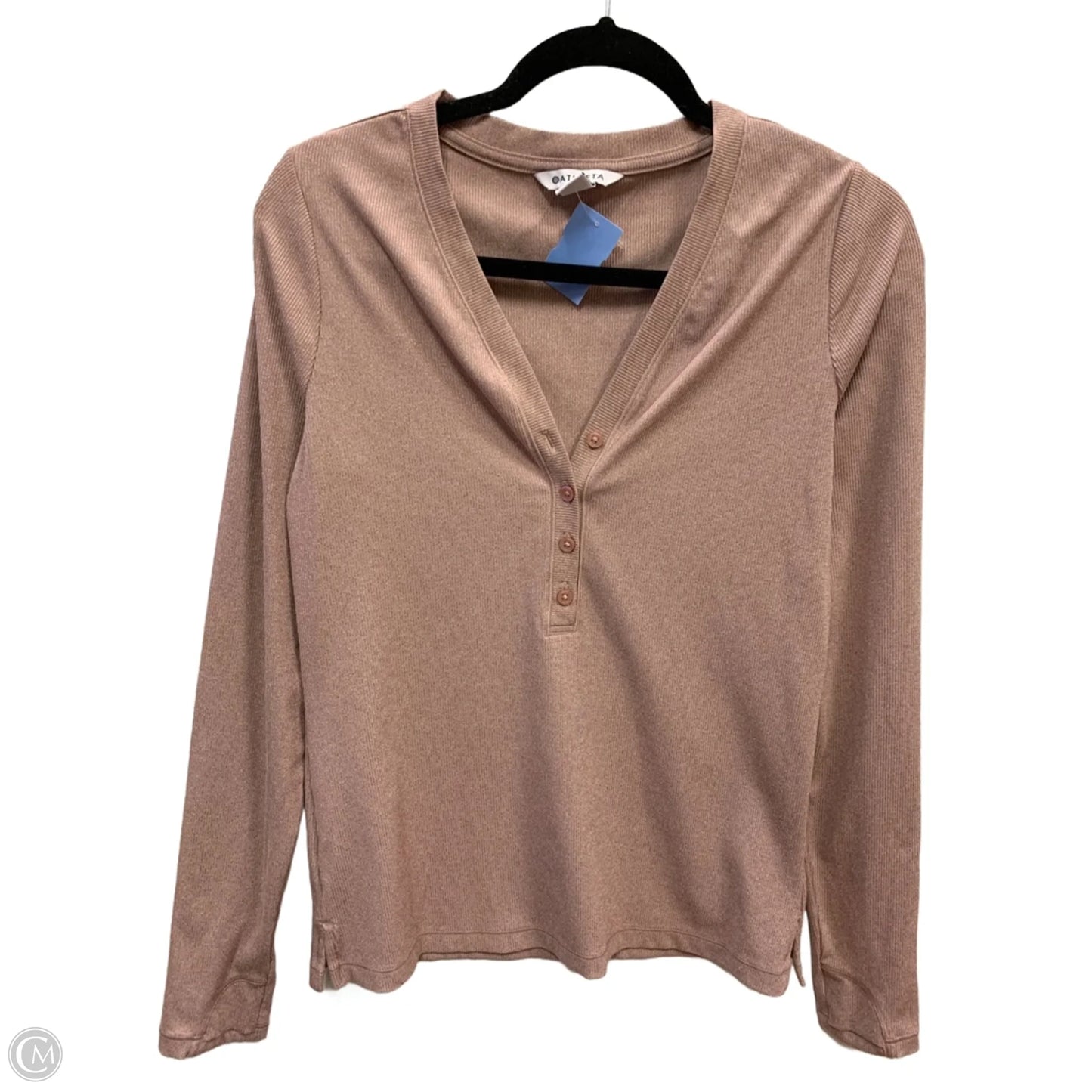 Athletic Top Long Sleeve Crewneck By Athleta In Pink, Size: M