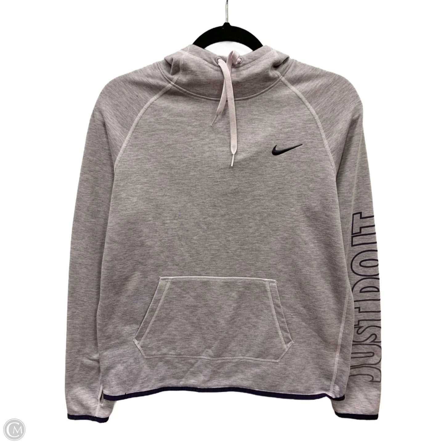 Athletic Sweatshirt Hoodie By Nike In Purple, Size: M