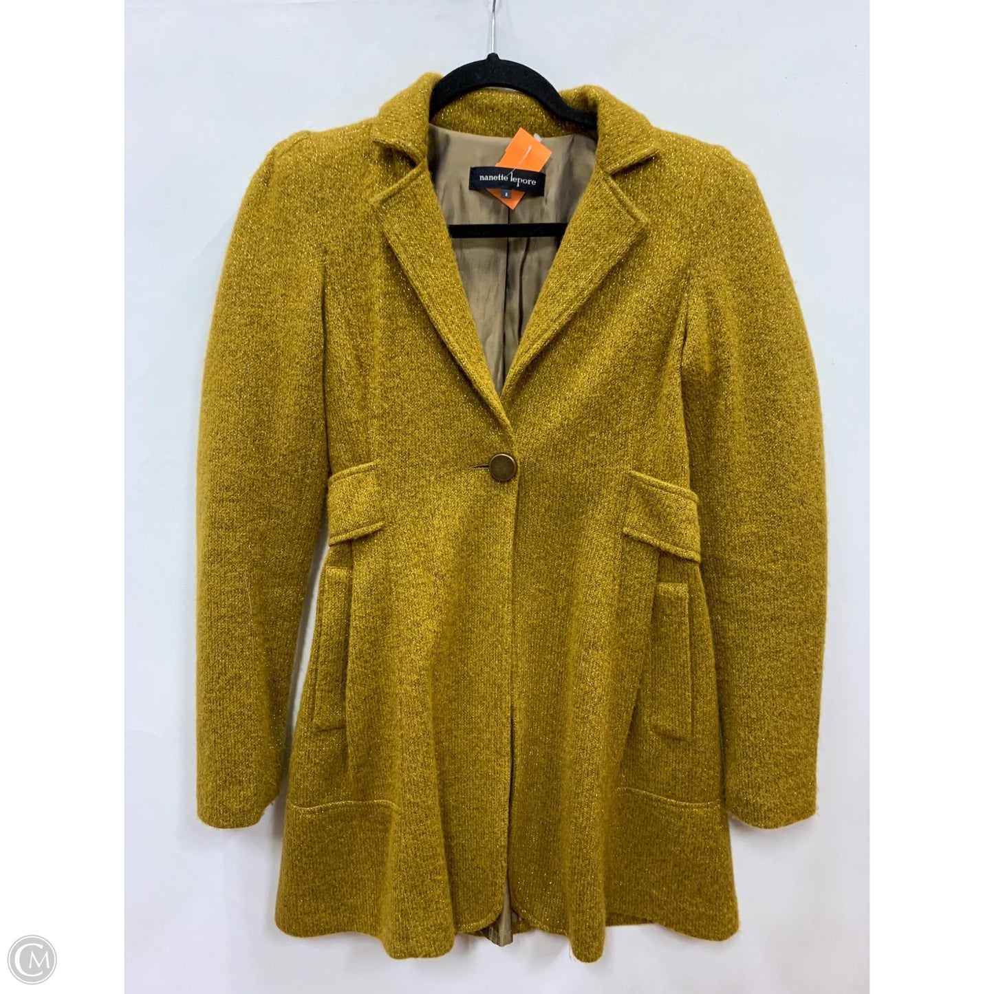 Coat Wool By Nanette By Nanette Lepore In Gold, Size: 2