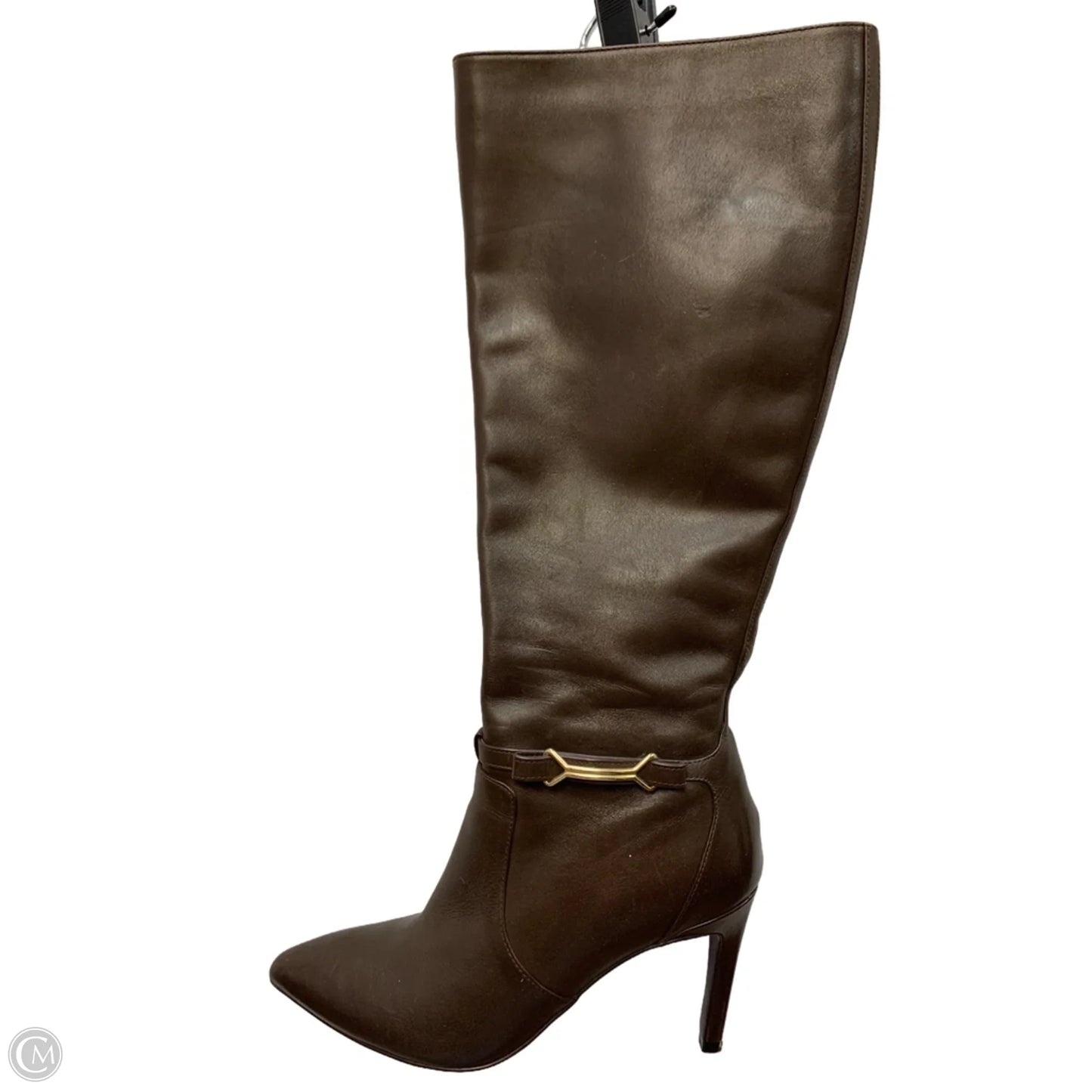 Boots Mid-calf Heels By Cole-haan In Brown & Gold, Size: 6.5
