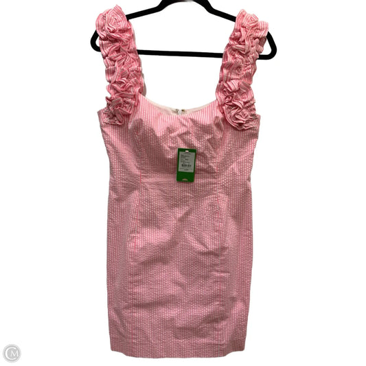 Dress Designer By Lilly Pulitzer In Pink & White, Size: 8