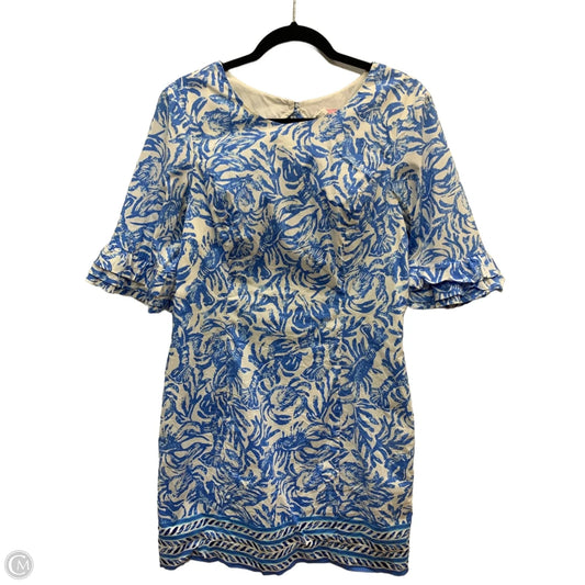 Dress Designer By Lilly Pulitzer In Blue & White, Size: 8