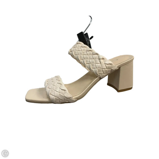 Shoes Heels Block By Clothes Mentor In Cream, Size: 9