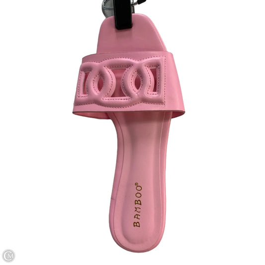 Sandals Flats By Bamboo In Pink, Size: 6.5