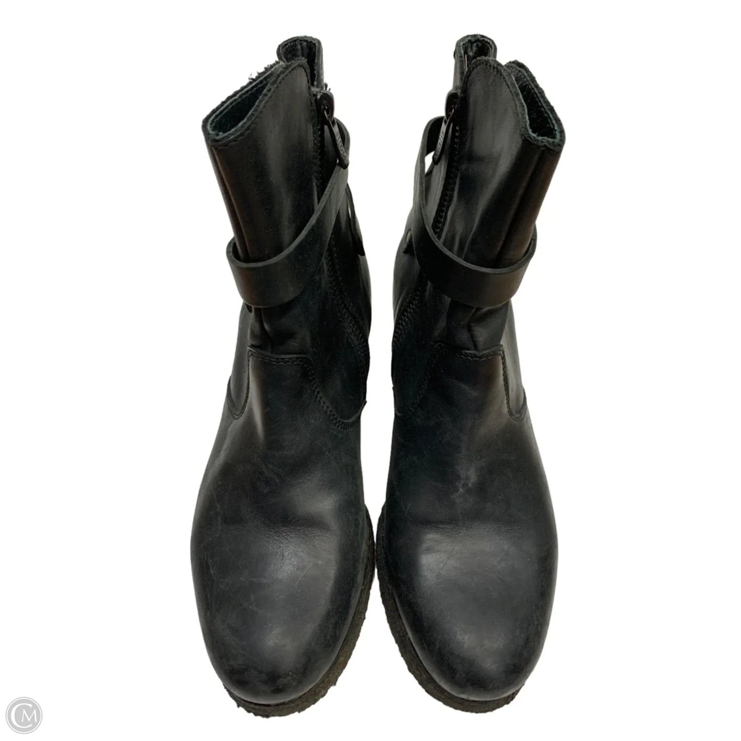 Boots Ankle Heels By Clothes Mentor In Black, Size: 6
