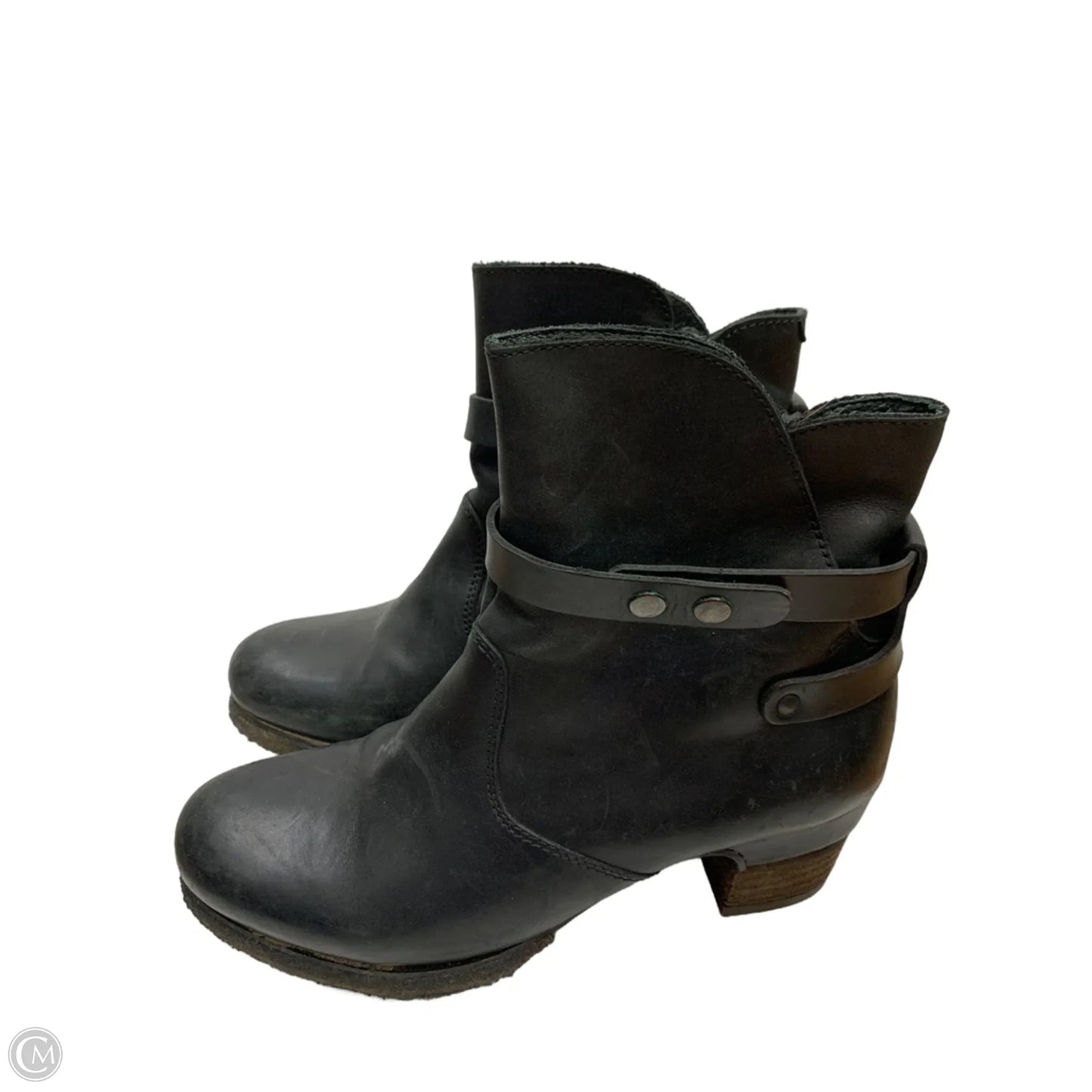 Boots Ankle Heels By Clothes Mentor In Black, Size: 6