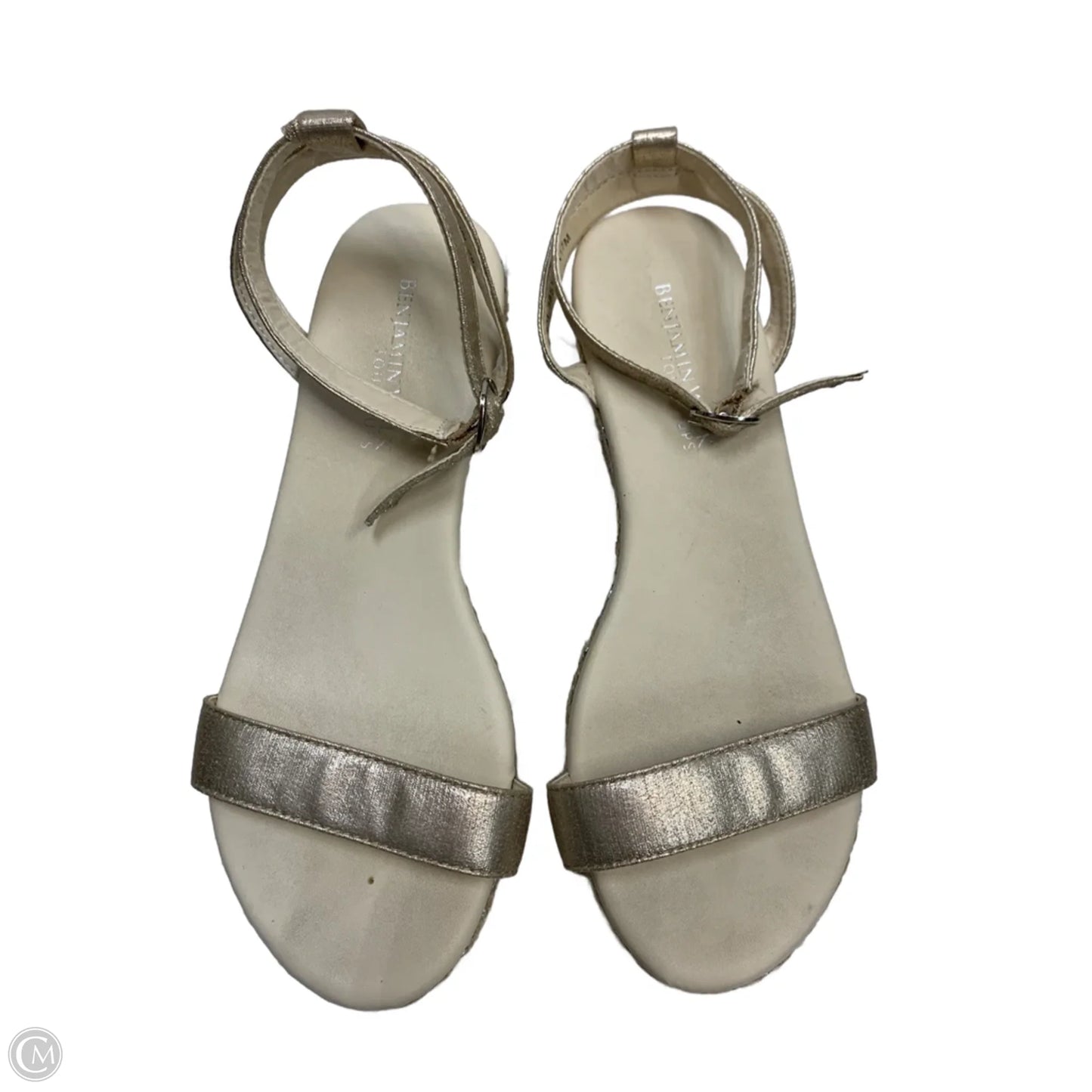 Sandals Flats By Clothes Mentor In Gold, Size: 6