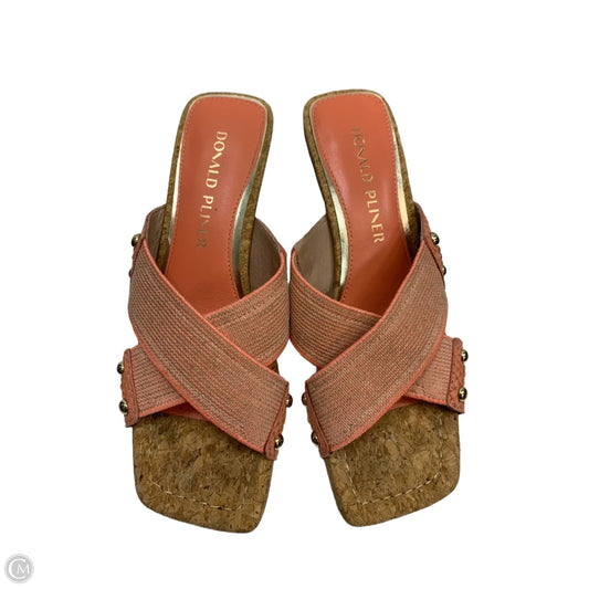 Shoes Heels Block By Donald Pliner In Coral, Size: 6