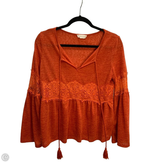 Top Long Sleeve By Altard State In Orange, Size: S