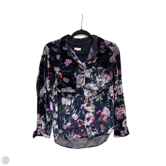 Jacket Shirt By Pilcro In Purple, Size: Xs